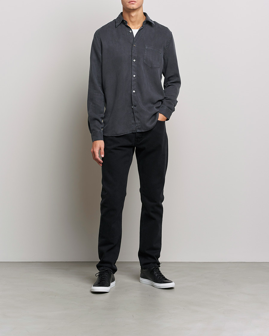 Homme | Chemises | A Day's March | Daintree Lyocell Shirt Off Black