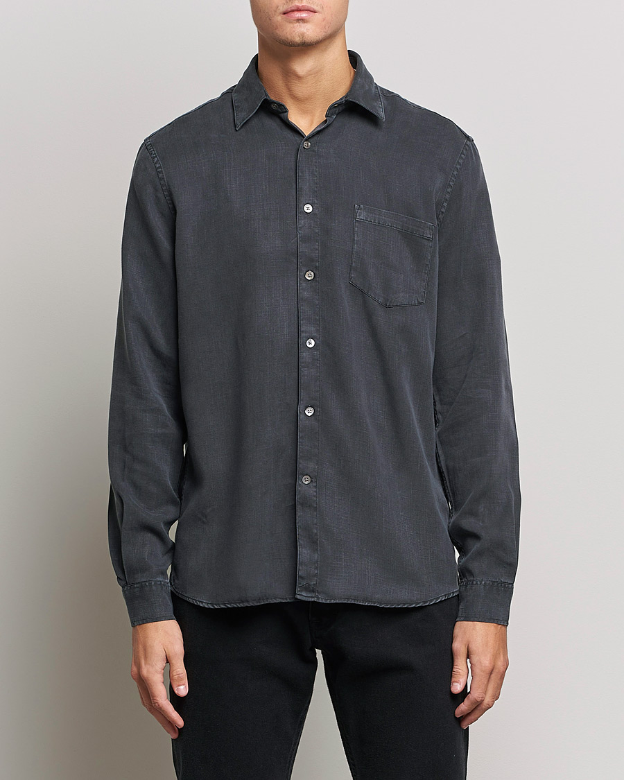 Homme |  | A Day\'s March | Daintree Tencel Shirt Off Black