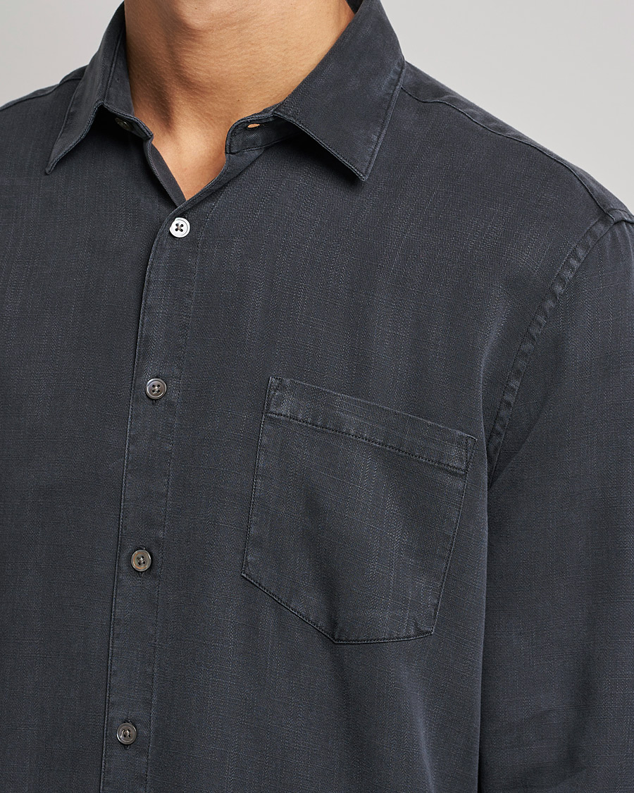 Homme | Chemises | A Day's March | Daintree Lyocell Shirt Off Black