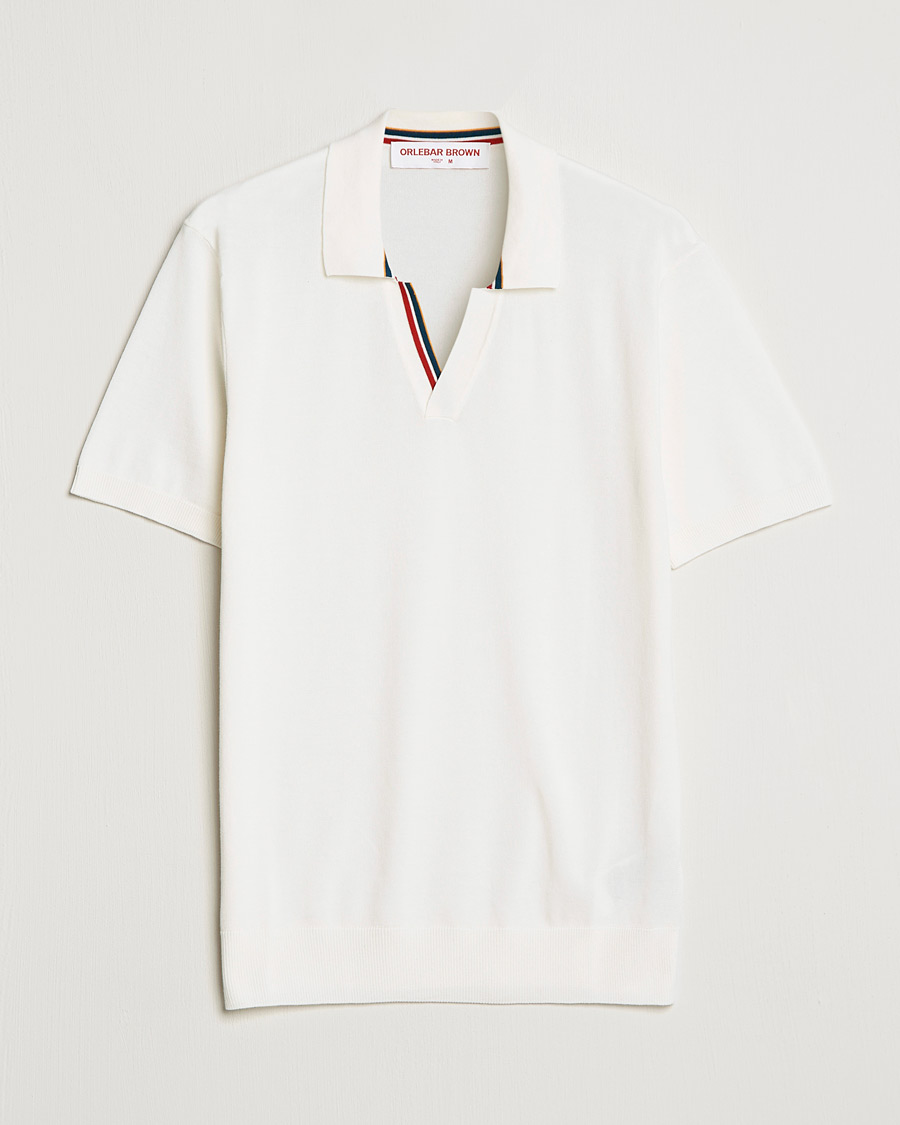 Homme | Polos | Orlebar Brown | Horton OB Tipping Organic Cotton Polo Cloud