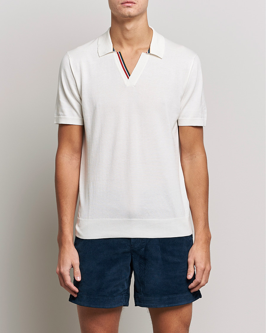 Homme | Polos | Orlebar Brown | Horton OB Tipping Organic Cotton Polo Cloud