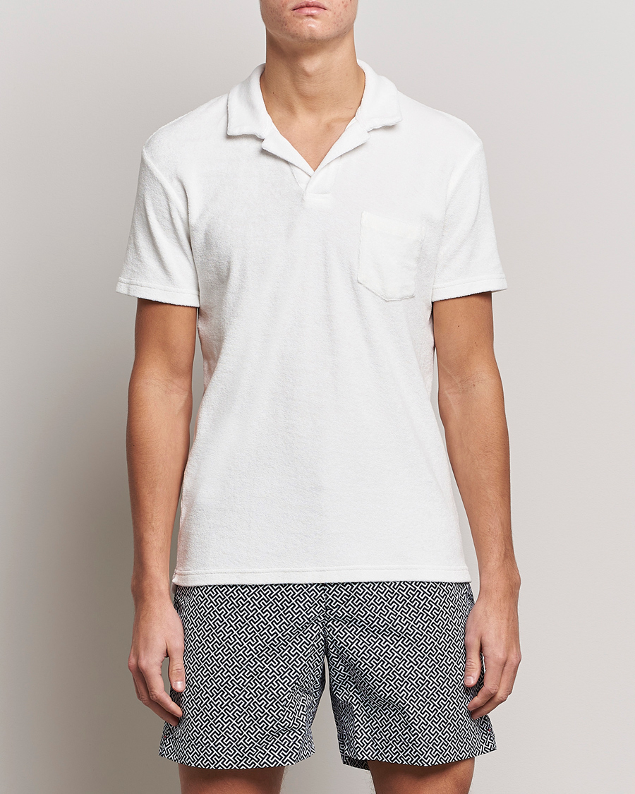 Homme | Polos | Orlebar Brown | Terry Polo Sea Mist