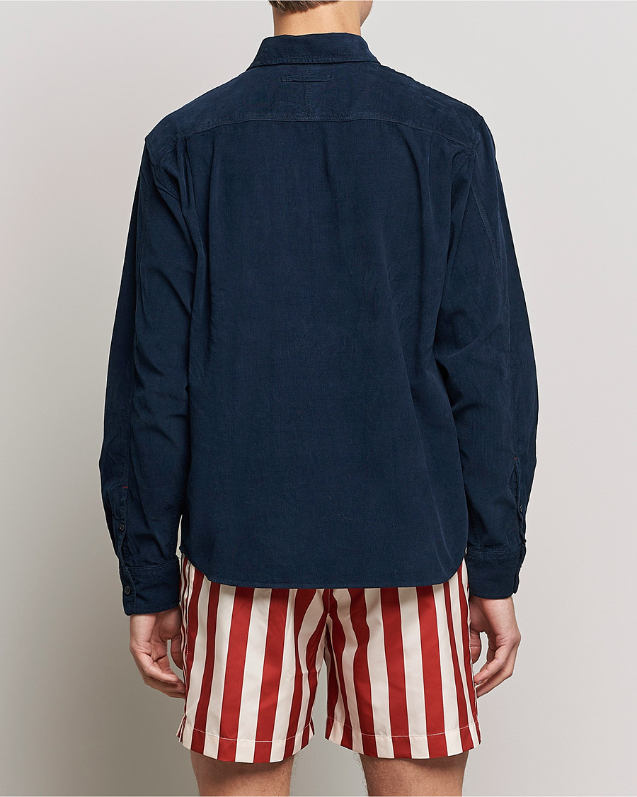 Homme | Chemises | Orlebar Brown | Shanklin Cord Popover Shirt Midnight Navy