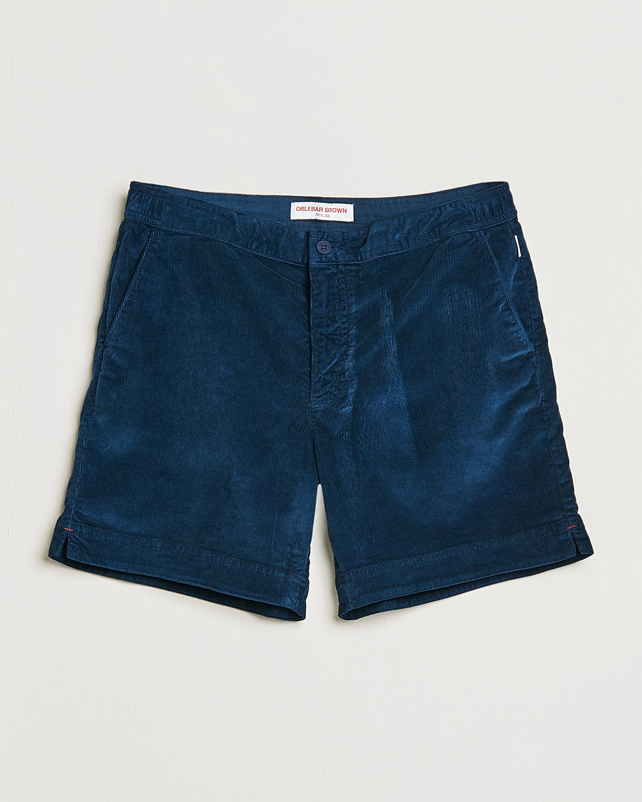 Homme | Shorts | Orlebar Brown | Bulldog Corduroy Drawcord Shorts Midnight Navy