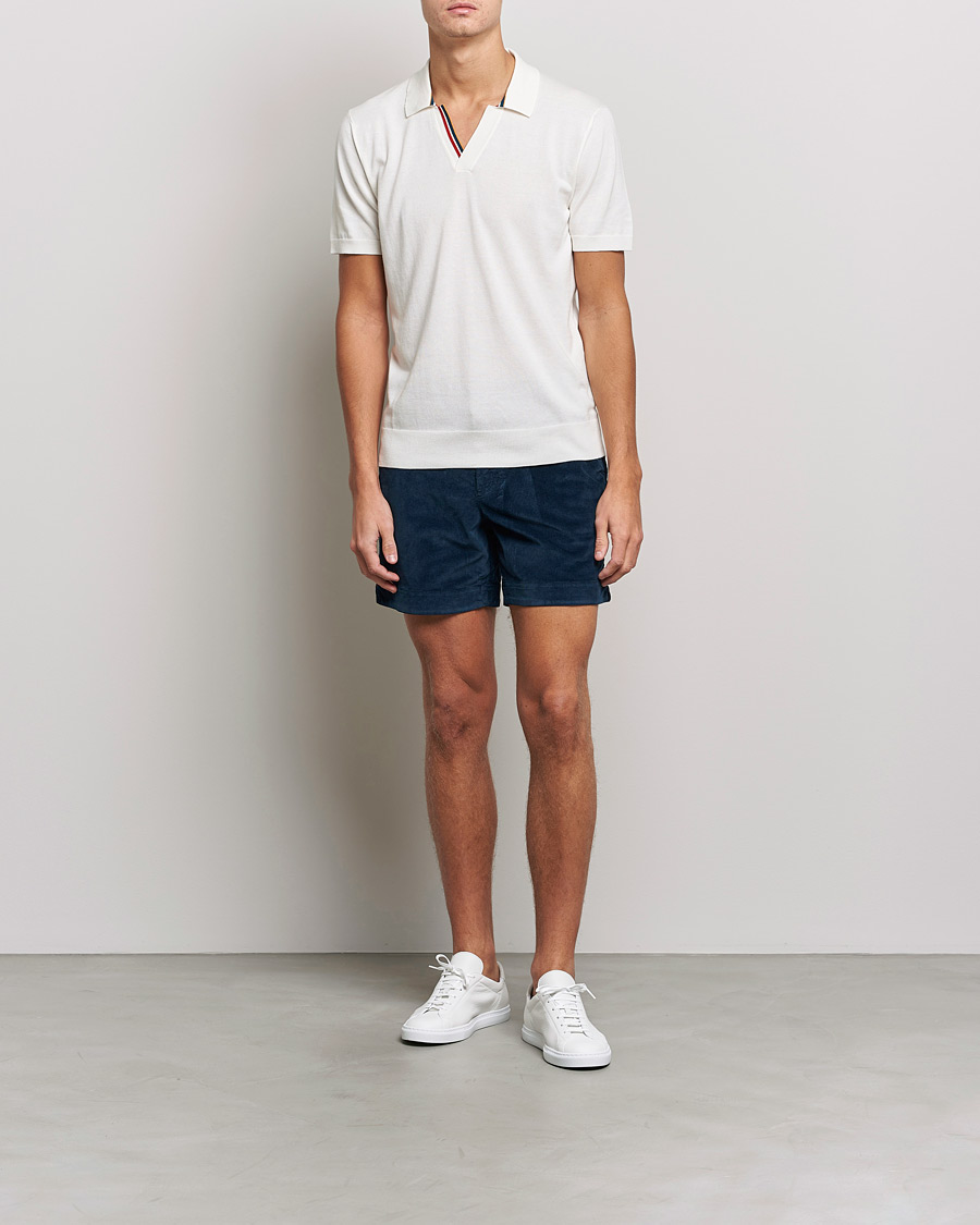 Homme | Shorts | Orlebar Brown | Bulldog Corduroy Drawcord Shorts Midnight Navy