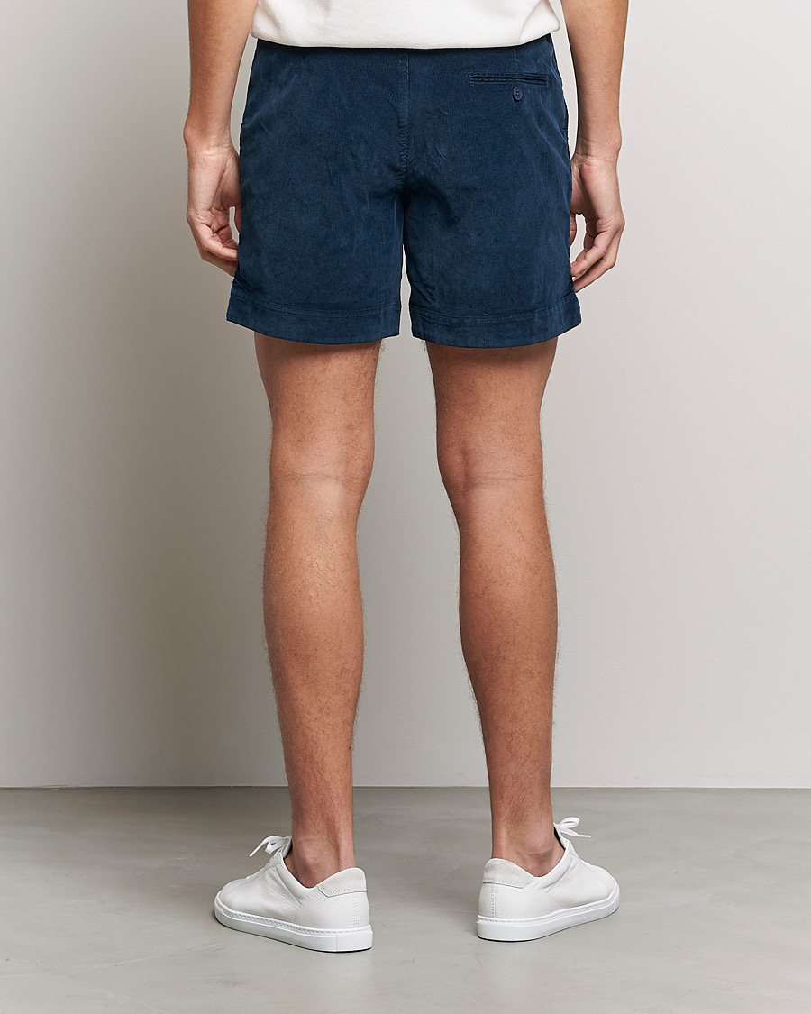 Homme | Shorts | Orlebar Brown | Bulldog Corduroy Drawcord Shorts Midnight Navy