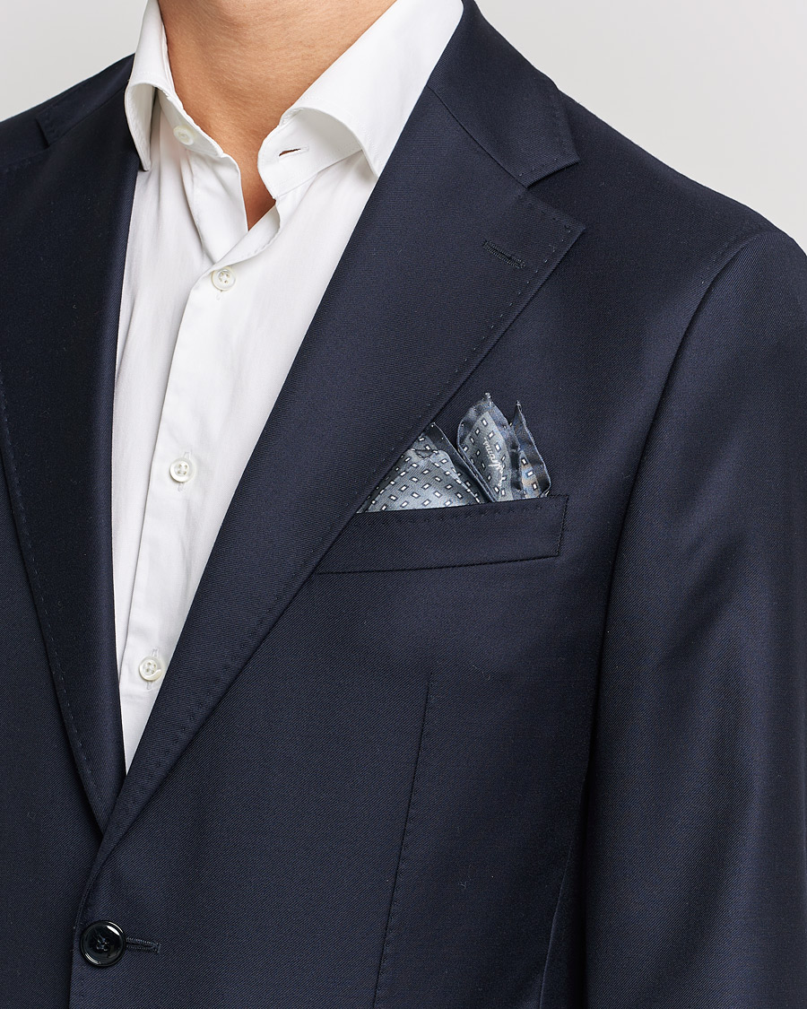 Homme | Pochettes De Costume | Stenströms | Silk Handkerchief Grey