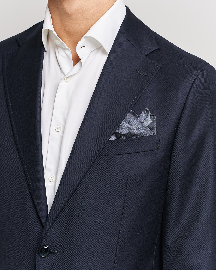 Homme | Pochettes De Costume | Stenströms | Silk Handkerchief Mid Grey