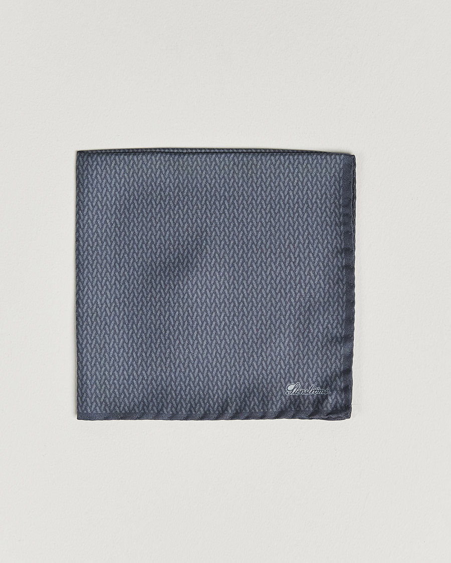 Homme | Pochettes De Costume | Stenströms | Silk Handkerchief Mid Grey