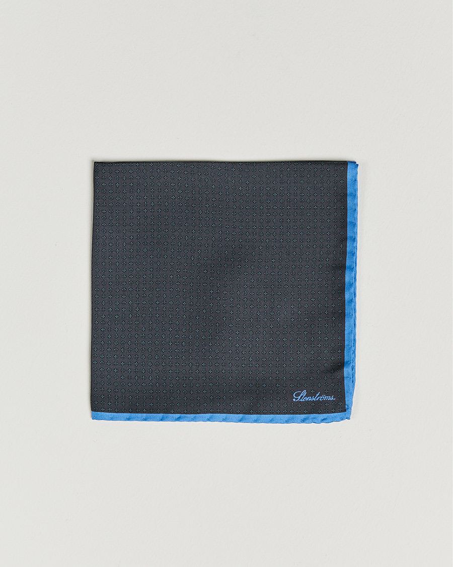 Homme | Pochettes De Costume | Stenströms | Silk Handkerchief Dark Grey
