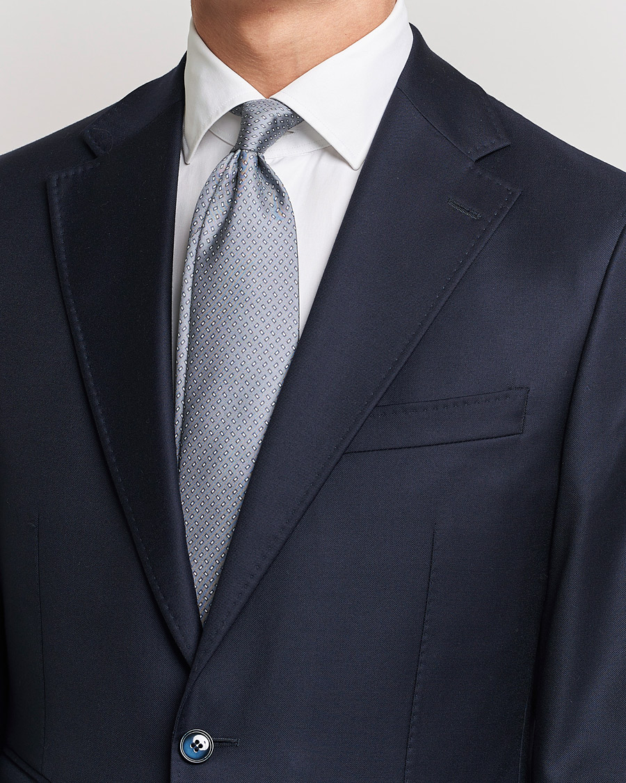 Homme | Cravates | Stenströms | Silk Tie Grey
