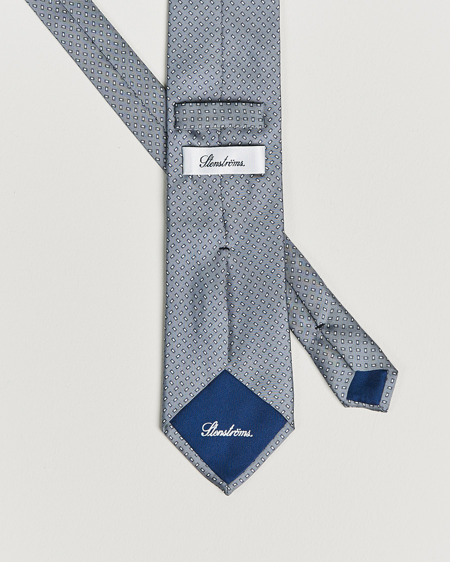 Homme | Cravates | Stenströms | Silk Tie Grey