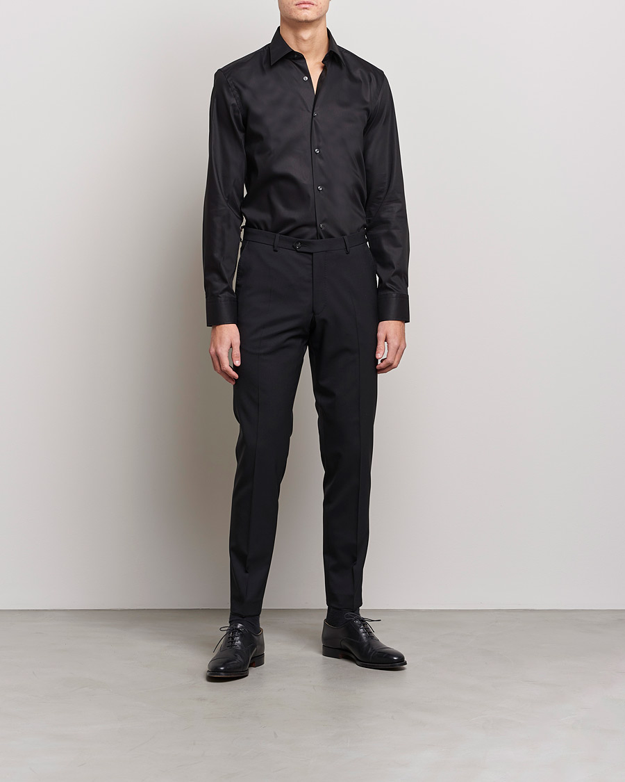 Homme | Chemises D'Affaires | BOSS BLACK | Hank Slim Fit Shirt Black