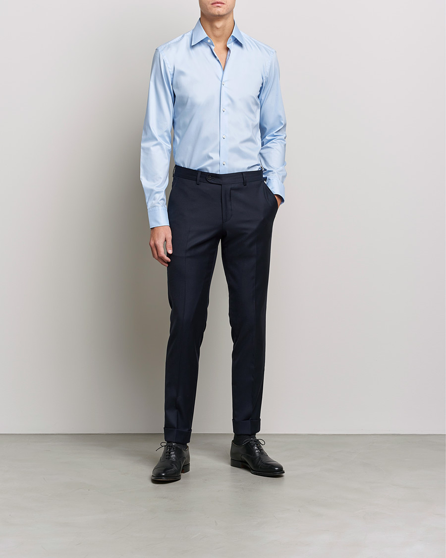 Homme | BOSS | BOSS BLACK | Hank Slim Fit Shirt Light Blue