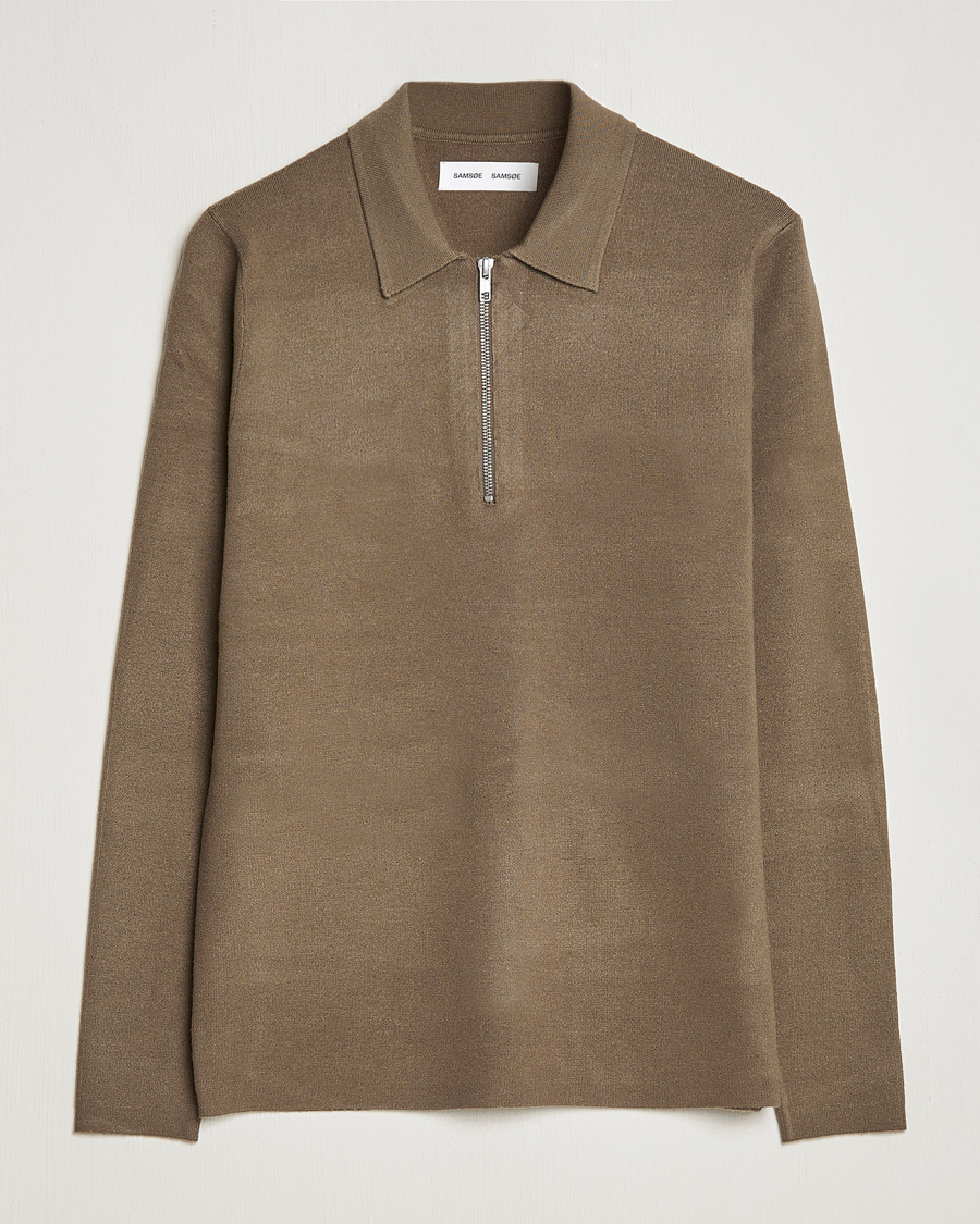 Homme | Pulls Et Tricots | Samsøe Samsøe | Samsøe & Samsøe Guna Half Zip Stone Grey