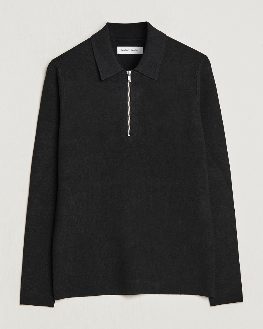 Homme | Pulls Et Tricots | Samsøe Samsøe | Samsøe & Samsøe Guna Half Zip Black