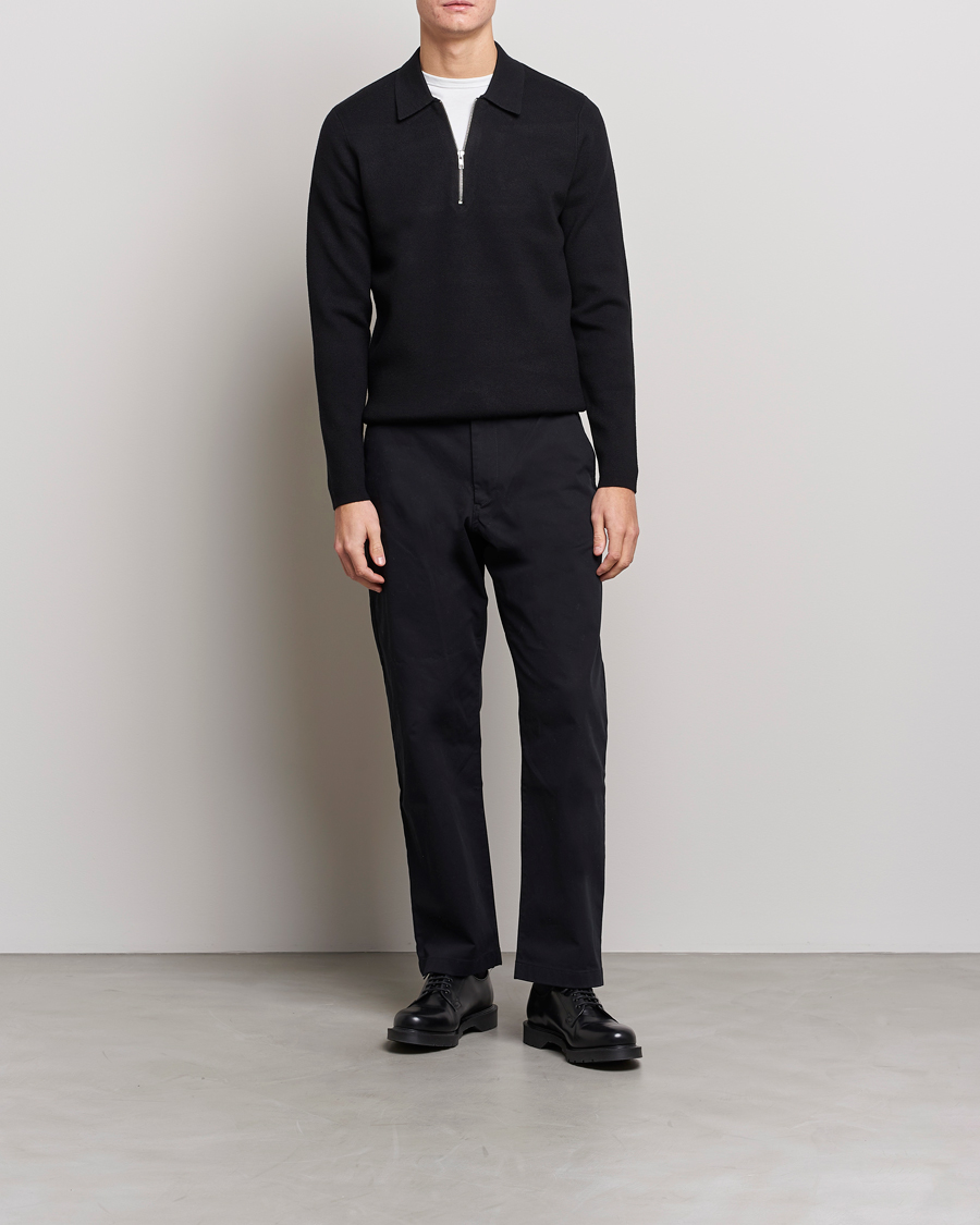 Homme | Pulls Et Tricots | Samsøe Samsøe | Samsøe & Samsøe Guna Half Zip Black