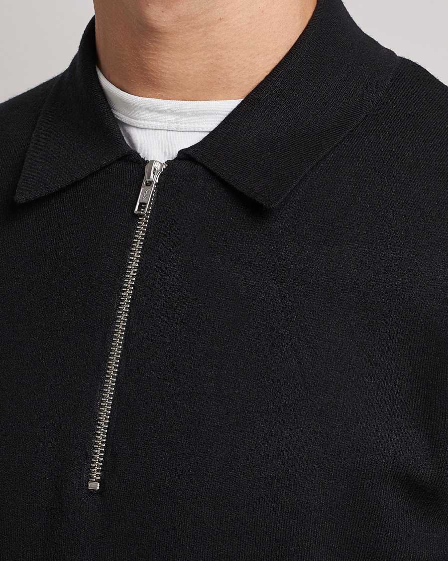 Homme | Pulls Et Tricots | Samsøe Samsøe | Samsøe & Samsøe Guna Half Zip Black