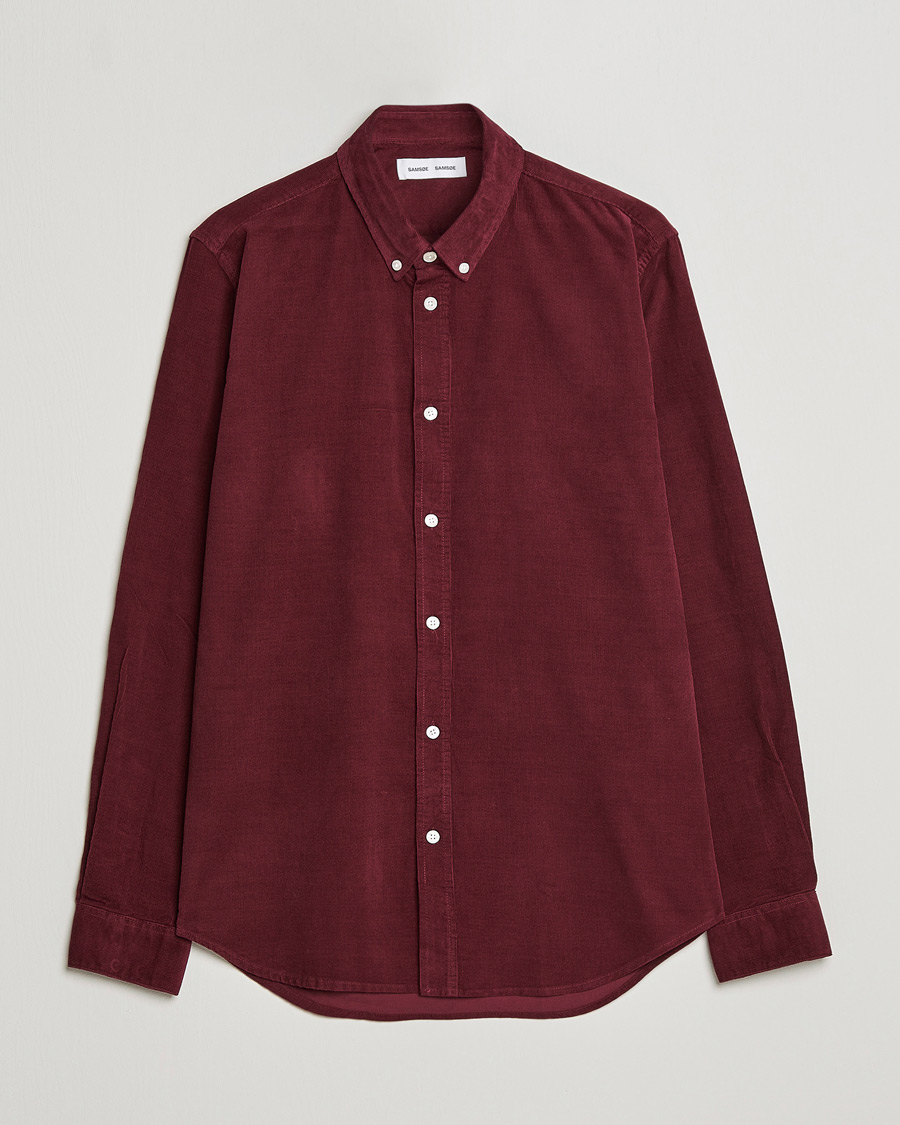 Homme | Chemises | Samsøe Samsøe | Samsøe & Samsøe Liam Organic Cotton Corduroy Shirt Windsor Wine