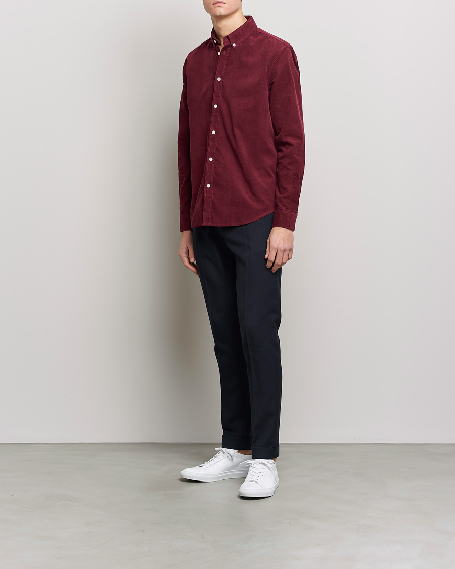 Homme | Chemises | Samsøe Samsøe | Samsøe & Samsøe Liam Organic Cotton Corduroy Shirt Windsor Wine