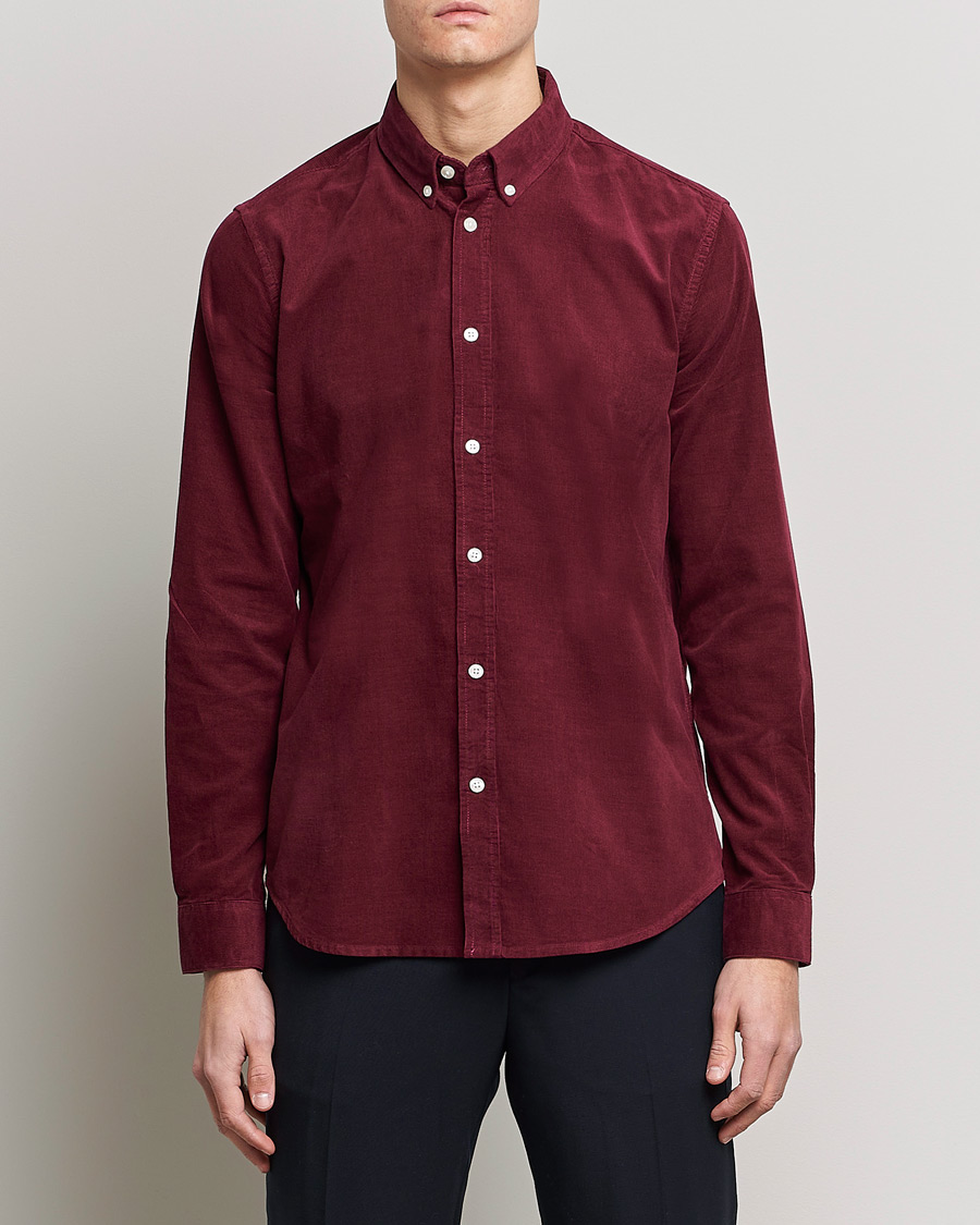 Homme | Chemises | Samsøe Samsøe | Samsøe & Samsøe Liam Organic Cotton Corduroy Shirt Windsor Wine