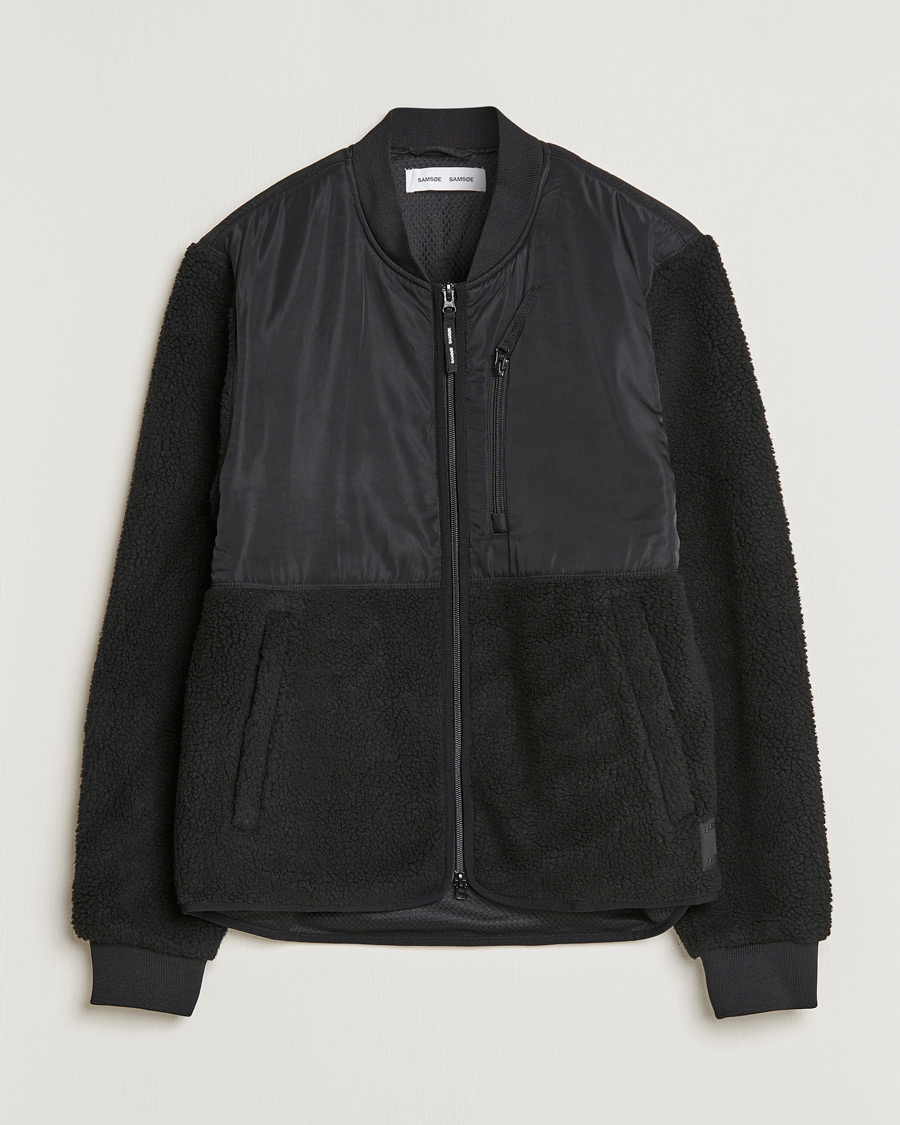 Homme | Pulls Et Tricots | Samsøe Samsøe | Samsøe & Samsøe Rasmus Fleece Full Zip Black