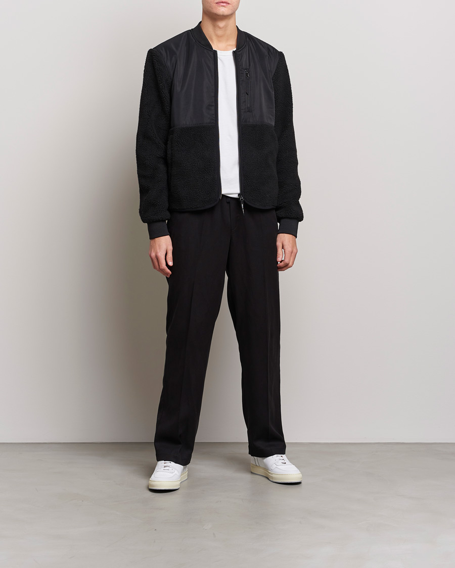 Homme | Pulls Et Tricots | Samsøe Samsøe | Samsøe & Samsøe Rasmus Fleece Full Zip Black