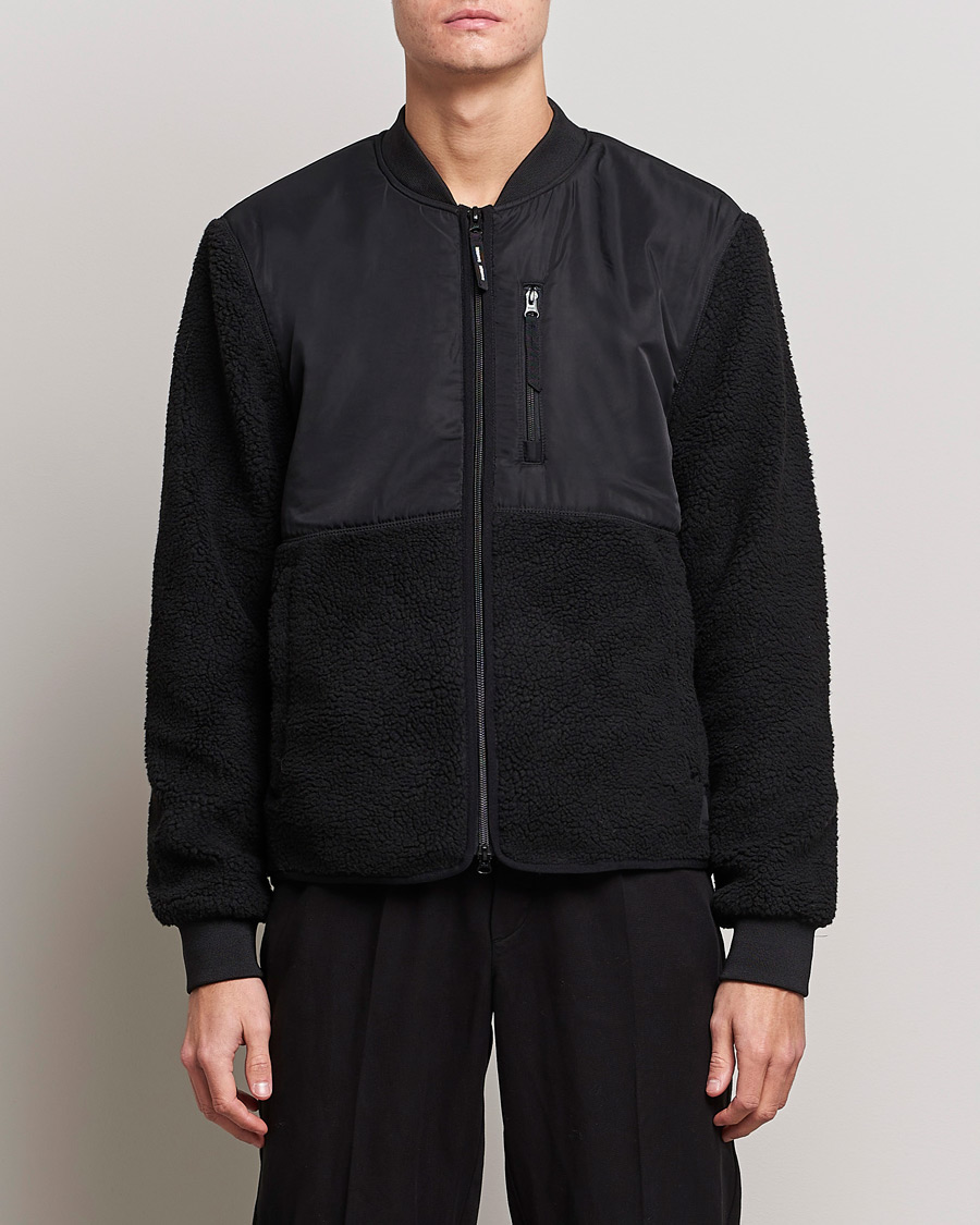 Homme | Pulls Et Tricots | Samsøe Samsøe | Samsøe & Samsøe Rasmus Fleece Full Zip Black