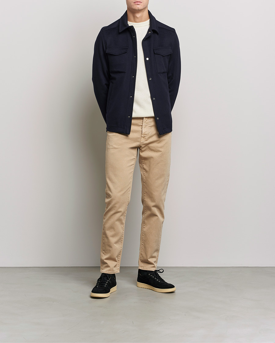 Homme | Pantalons | Incotex | Bull Denim 5-Pocket Pants Beige