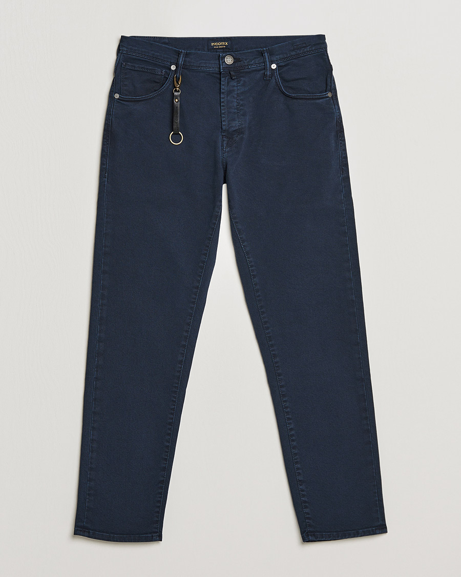 Homme | Pantalons | Incotex | Bull Denim 5-Pocket Pants Navy