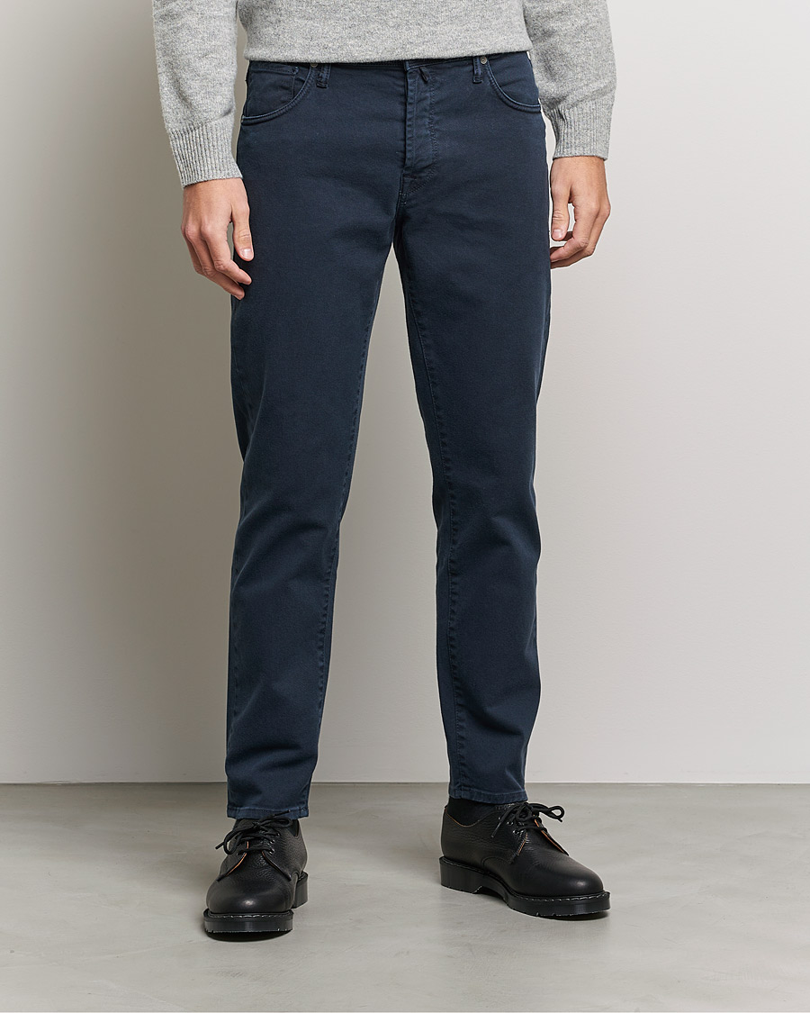 Homme | Pantalons | Incotex | Bull Denim 5-Pocket Pants Navy