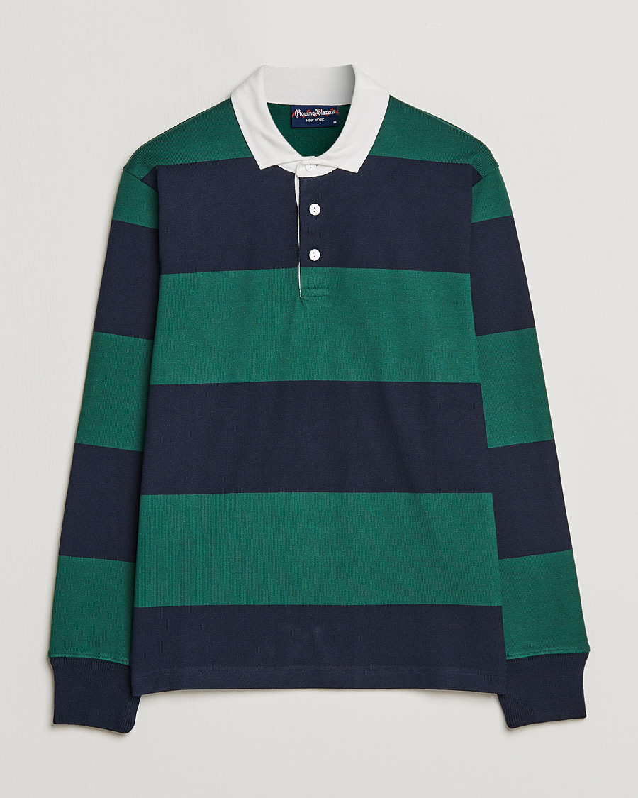 Homme | Pulls Et Tricots | Rowing Blazers | Block Stripe Rugby Hunter Green/Navy