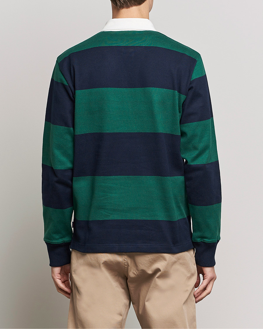 Homme | Pulls Et Tricots | Rowing Blazers | Block Stripe Rugby Hunter Green/Navy