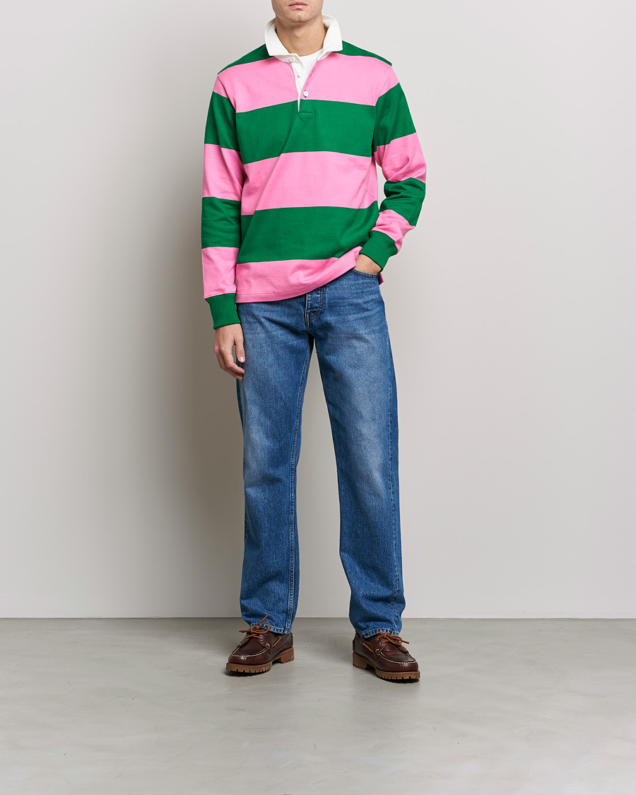 Homme | Pulls Et Tricots | Rowing Blazers | Block Stripe Rugby Pink/Green