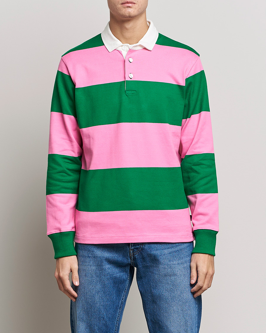 Homme | Pulls Et Tricots | Rowing Blazers | Block Stripe Rugby Pink/Green