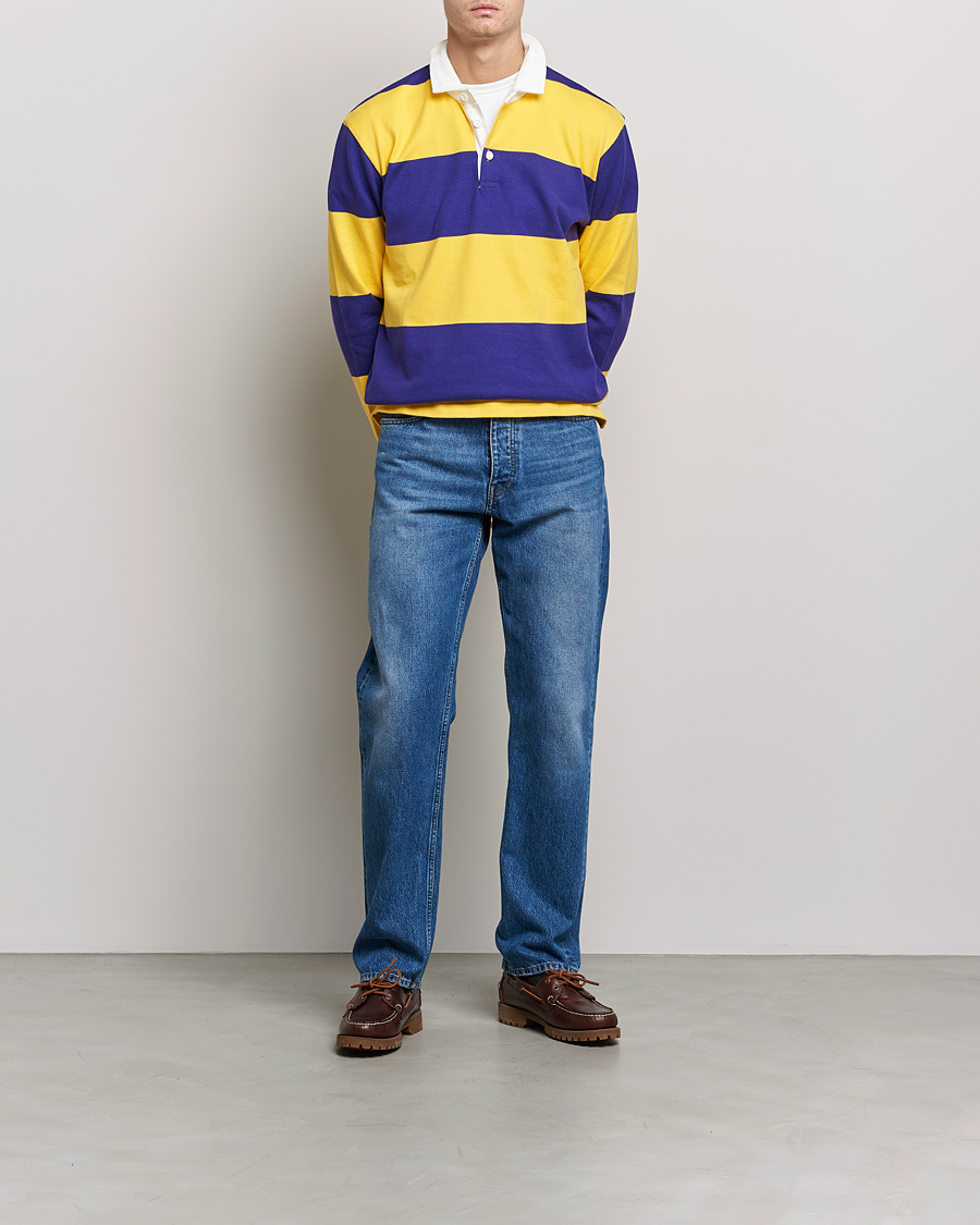 Homme | Pulls Et Tricots | Rowing Blazers | Horizontal Stripe Rugby Gold/Purple