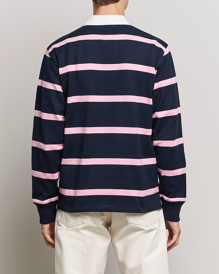 Homme | Pulls Et Tricots | Rowing Blazers | Hockney Stripe Rugby Navy/Pink