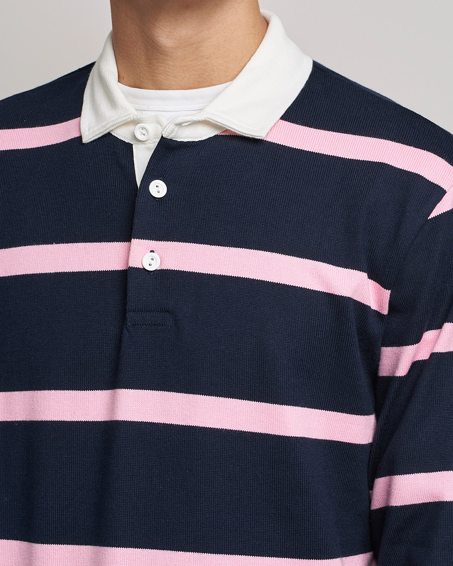 Homme | Pulls Et Tricots | Rowing Blazers | Hockney Stripe Rugby Navy/Pink