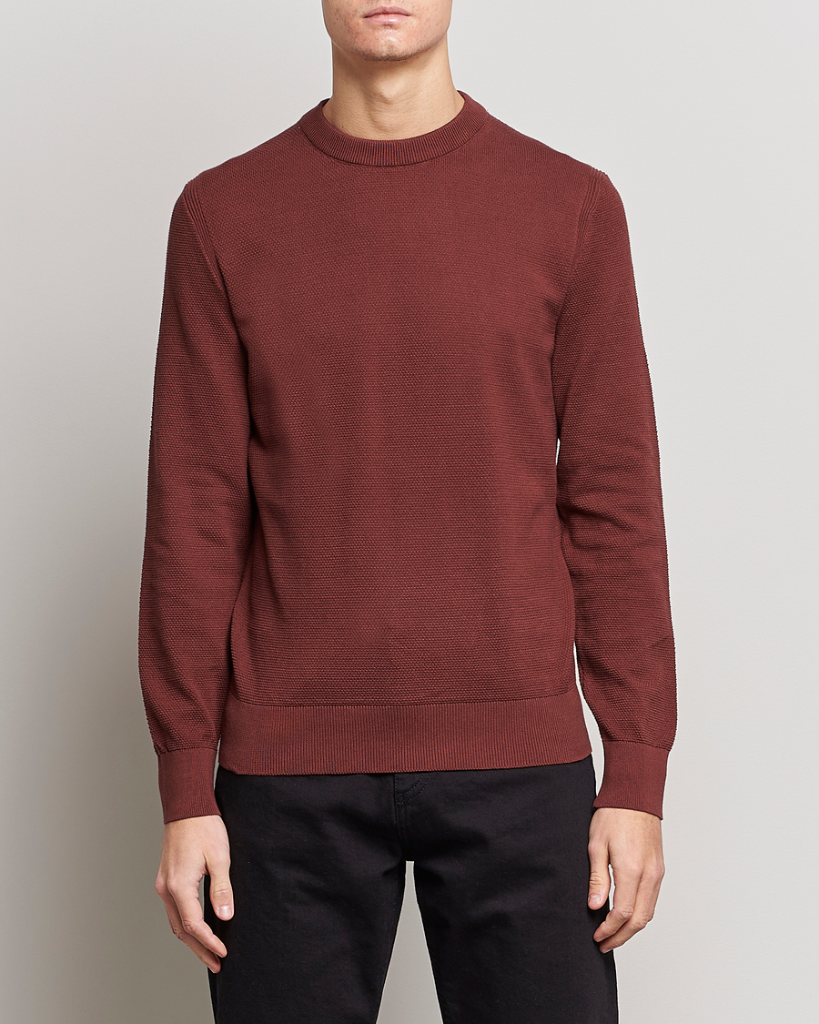 Homme | Pulls Et Tricots | BOSS BLACK | Ecaio Knitted Structured Sweater Medium Brown