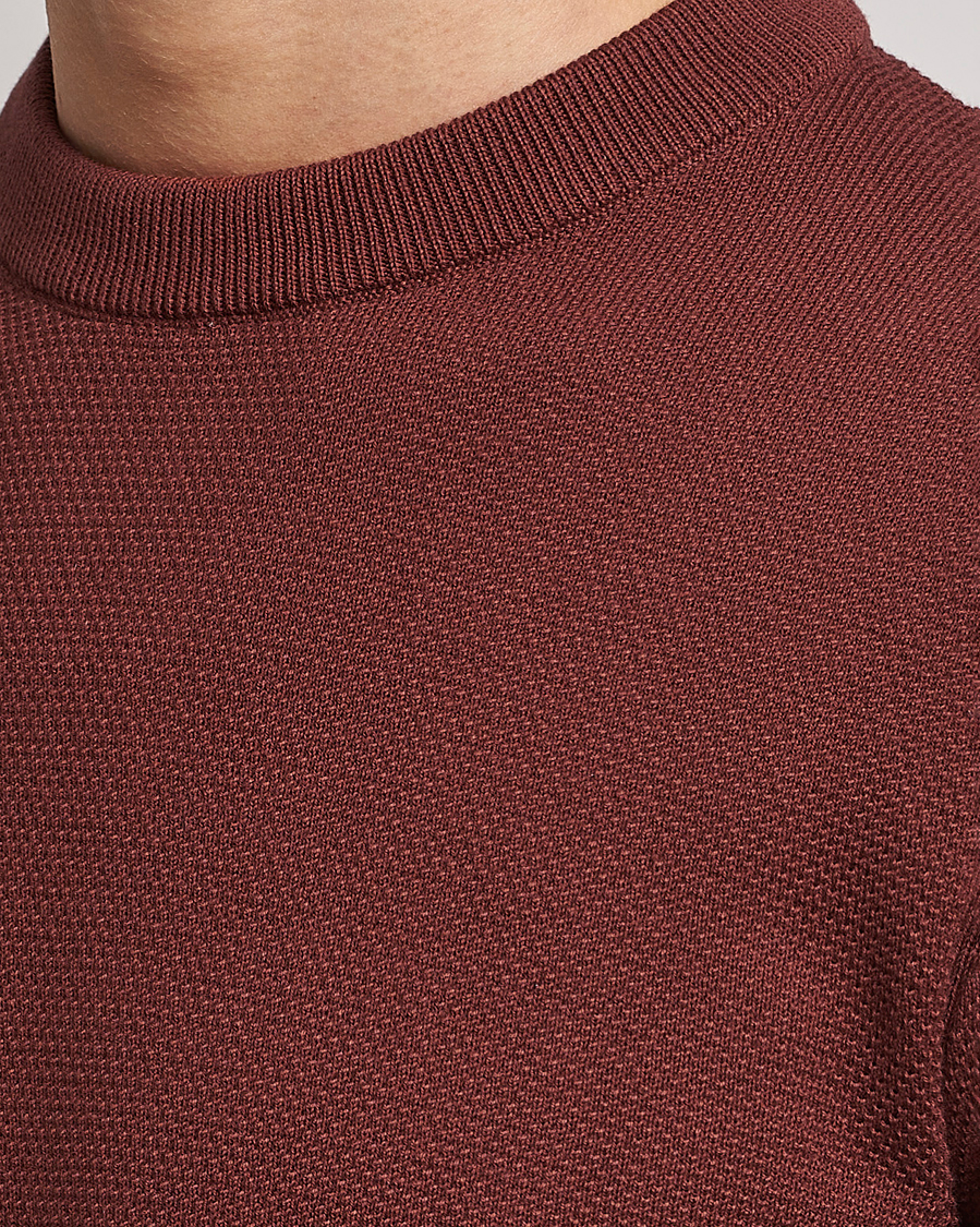 Homme | Pulls Et Tricots | BOSS BLACK | Ecaio Knitted Structured Sweater Medium Brown