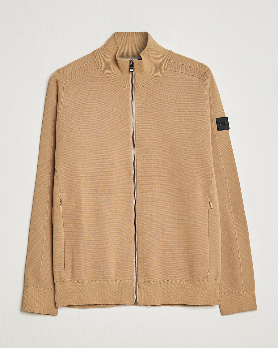 Homme | Pulls Et Tricots | BOSS BLACK | Fisio Knitted Full Zip Medium Beige