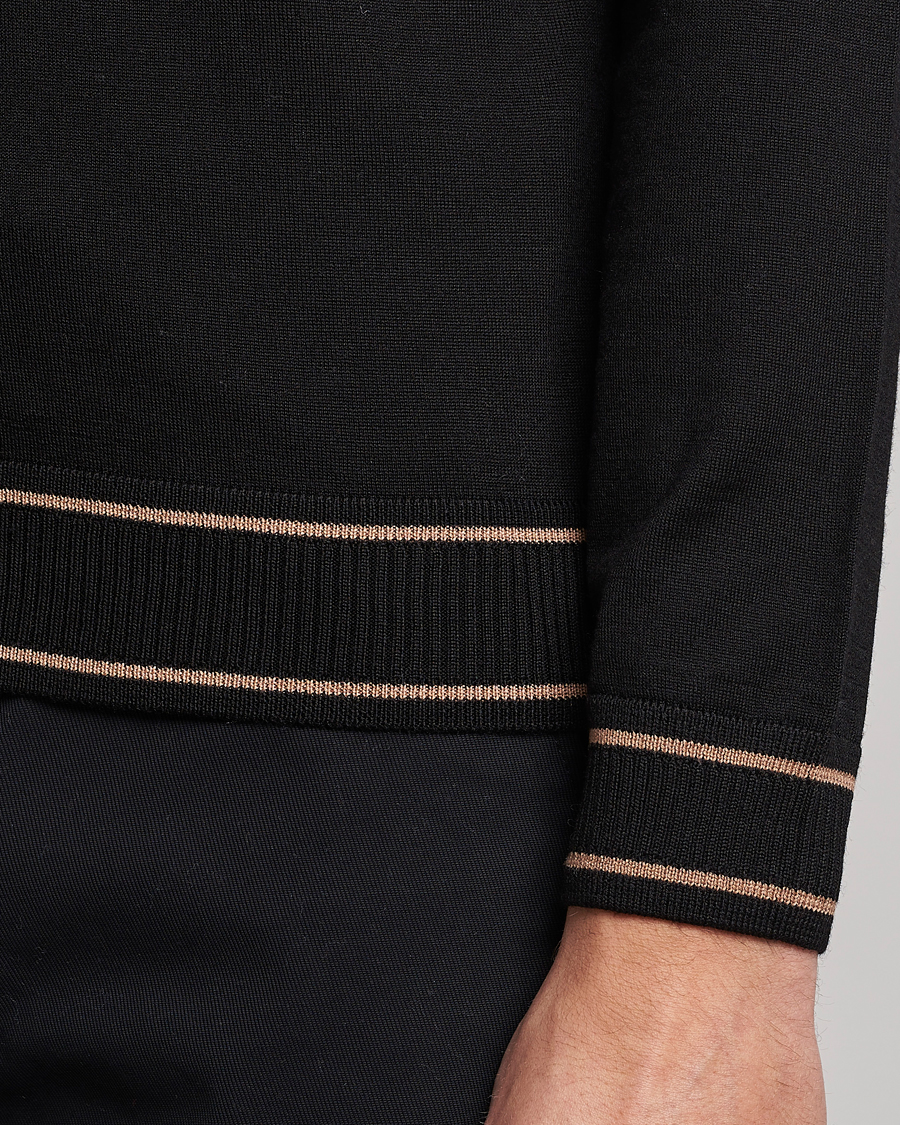 Homme | Pulls Et Tricots | BOSS BLACK | Favino Knitted Mock Neck Sweater Black