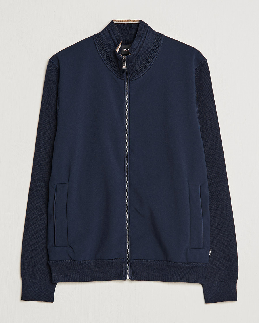 Homme | Pulls Et Tricots | BOSS BLACK | Feloy Full Zip Dark Blue