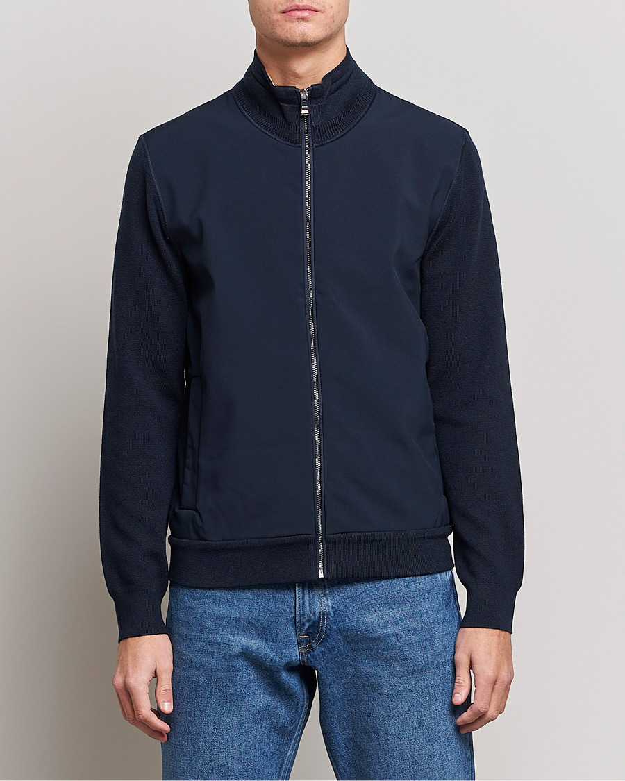 Homme | Pulls Et Tricots | BOSS BLACK | Feloy Full Zip Dark Blue