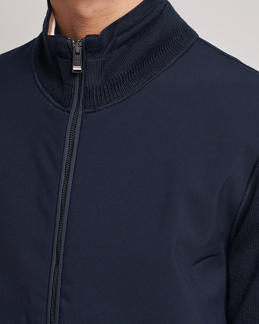 Homme | Pulls Et Tricots | BOSS BLACK | Feloy Full Zip Dark Blue
