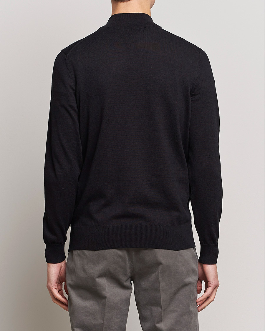 Homme | Pulls Et Tricots | BOSS BLACK | Padro Merino Knitted Half Zip Black