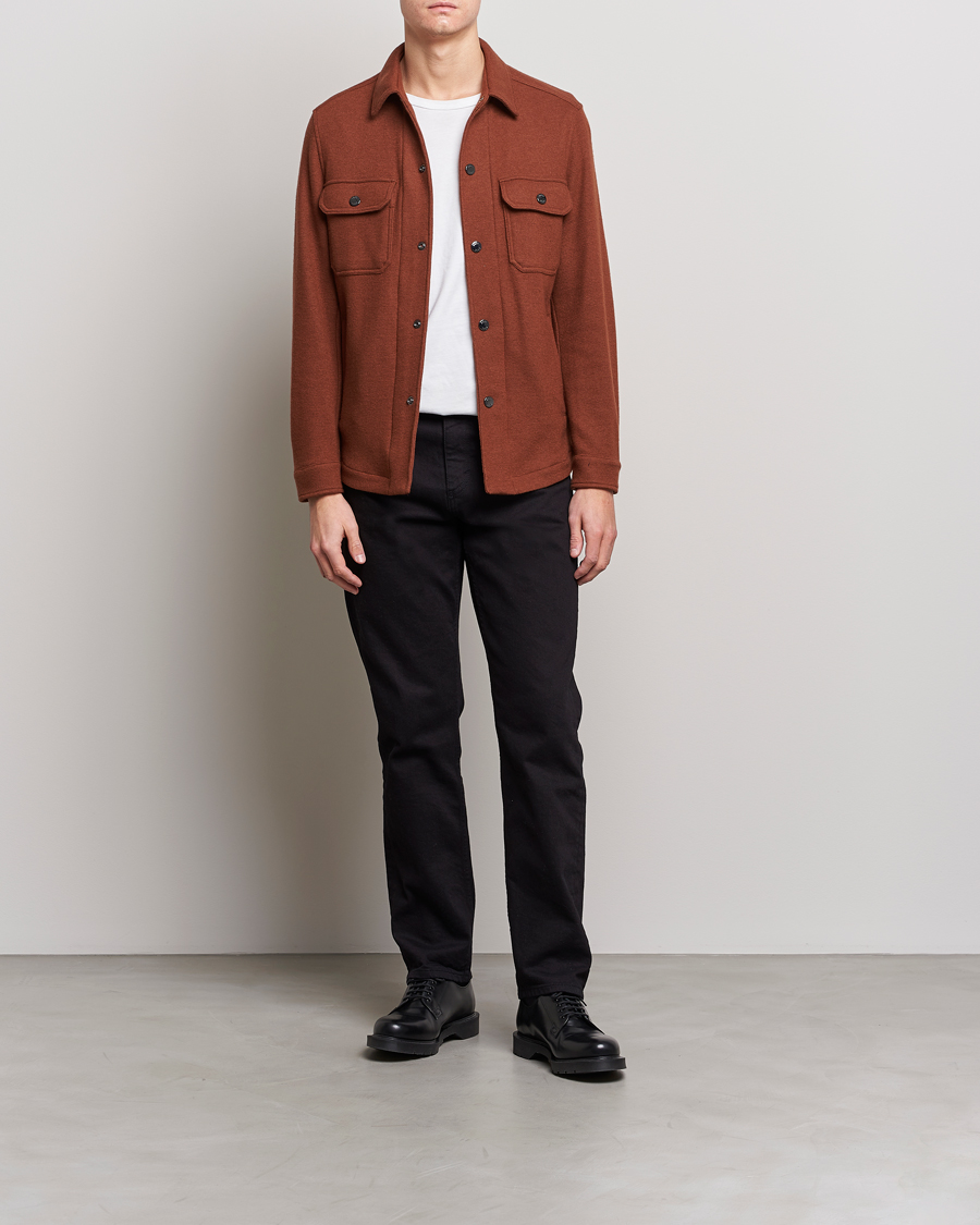 Homme | Chemises | BOSS BLACK | Carper Wool Overshirt Medium Brown