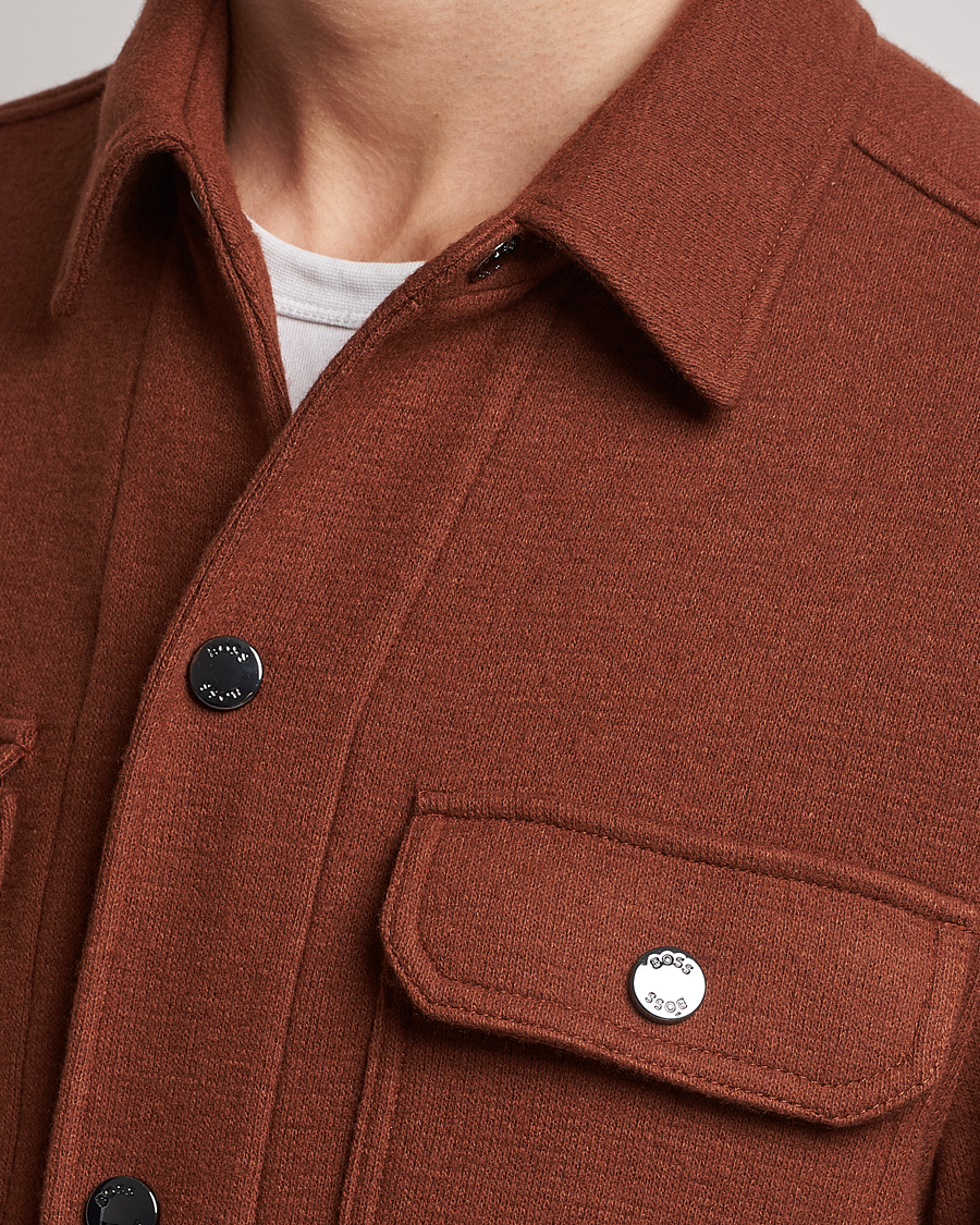 Homme | Chemises | BOSS BLACK | Carper Wool Overshirt Medium Brown
