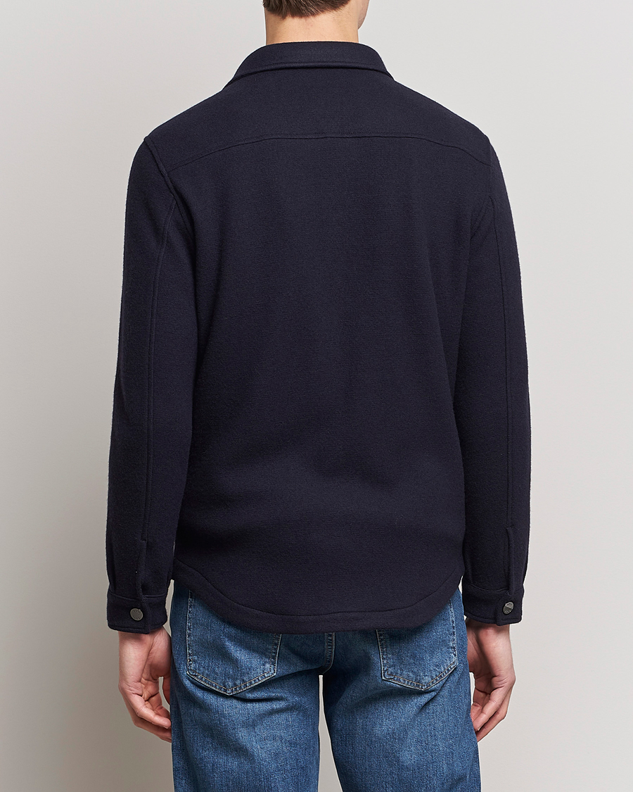 Homme | Chemises | BOSS BLACK | Carper Wool Overshirt Dark Blue