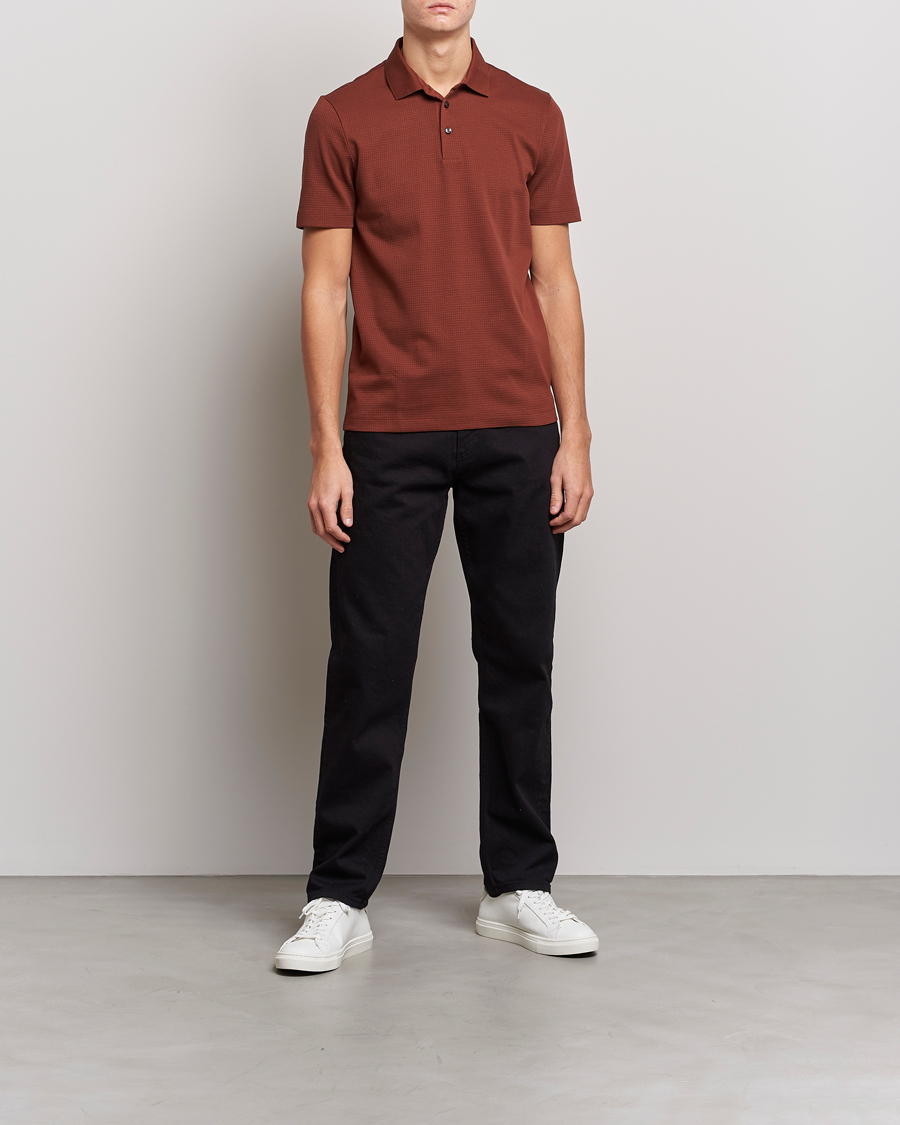 Homme | Polos | BOSS BLACK | Pitton Waffle Polo Medium Brown
